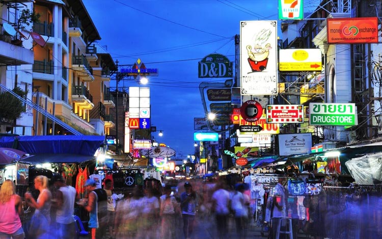 معروف ترین خیابان و خیابان خاوسان؛ بانکوک