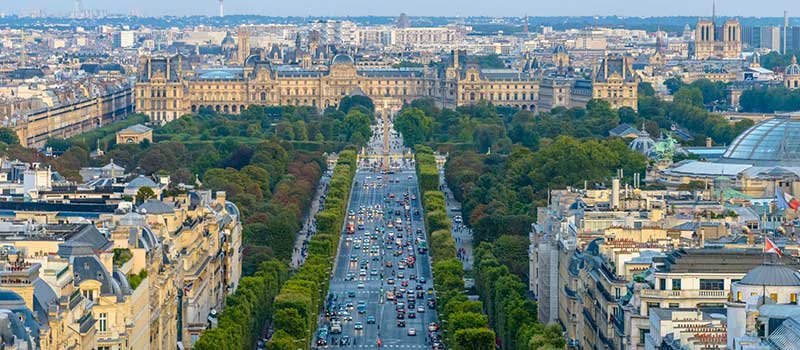 معروف ترین خیابان و شانزلیزه پاریس