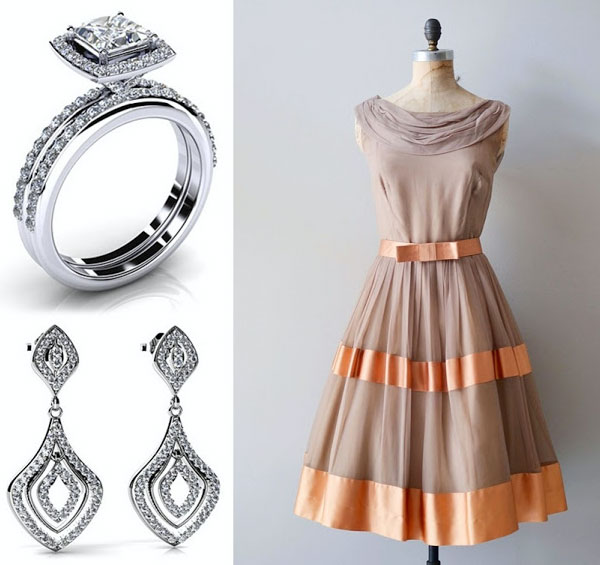 جواهرات و لباس نارنجی