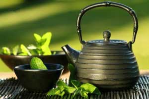 مواد غذایی و چای سبز