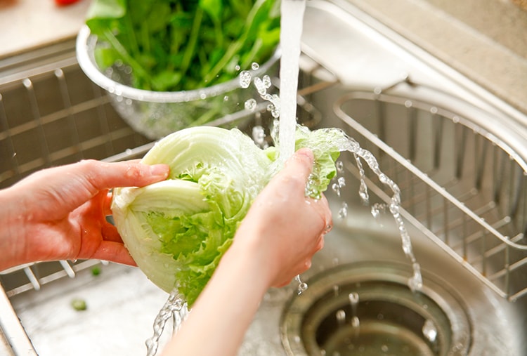 شستن سبزیجات و رژیم غذایی