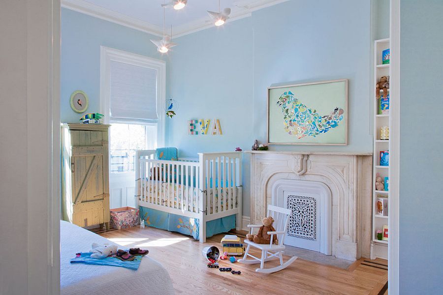 رنگ آبی در اتاق کودک