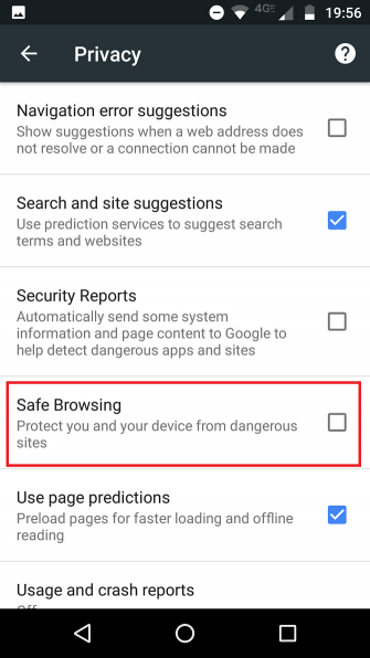 Safe Browsing در حفظ حریم خصوصی مرورگر کروم