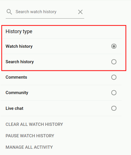 نمایش تاریخچه جستجوی یوتیوب در دسکتاپ