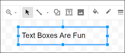 مرحله سوم اضافه کردن جعبه متن به Google Docs