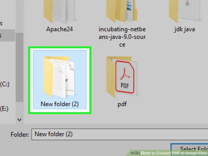 تبدیل پی دی اف به فایل تصویری و پوشه جدید