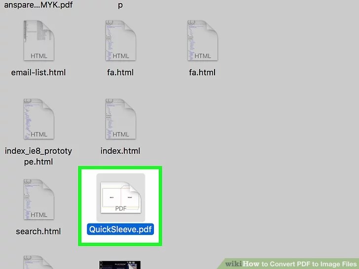 تبدیل پی دی اف به فایل تصویری و انتخاب فایل در مک
