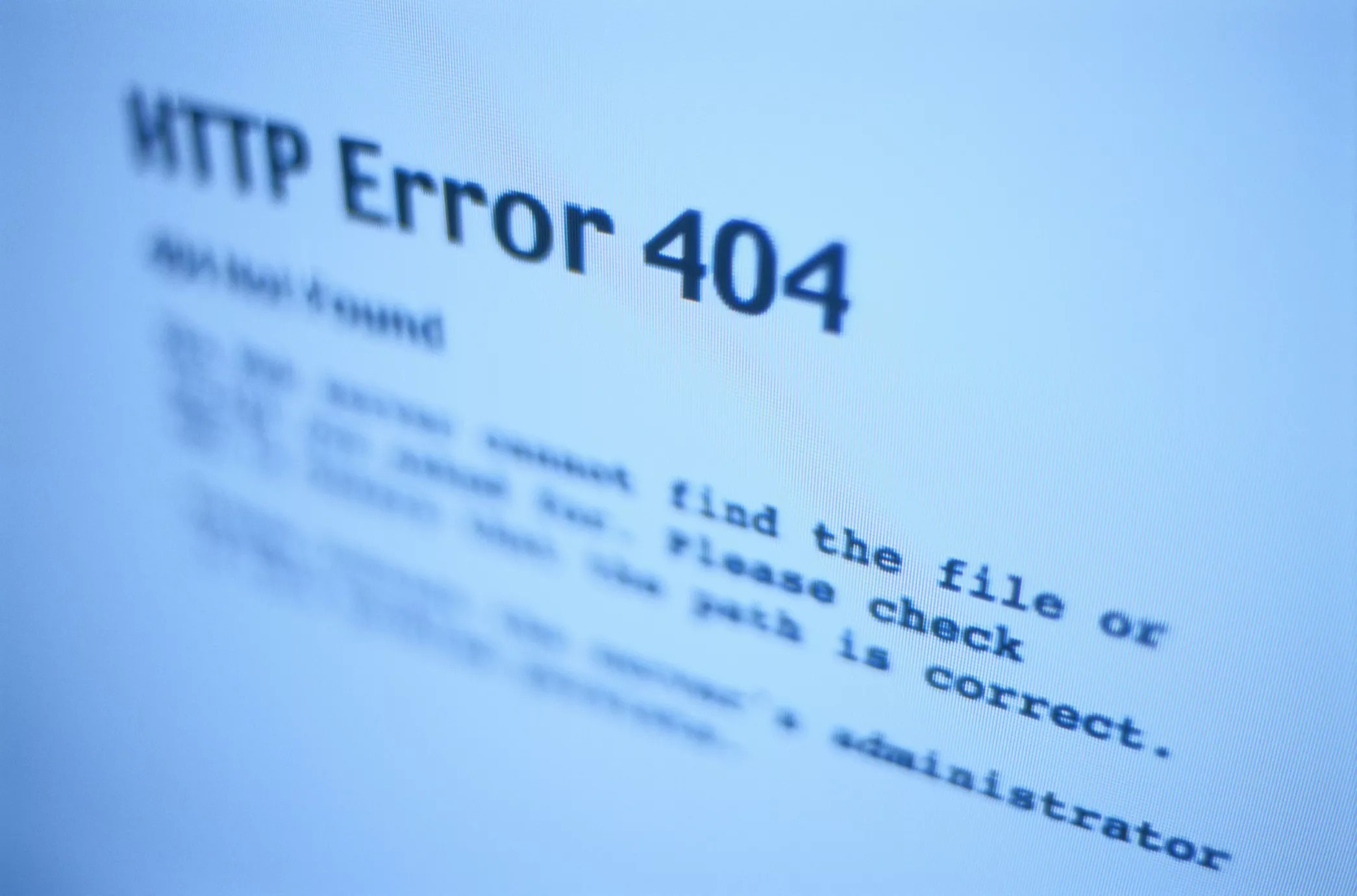 خطای 404 و مشکل رایج ویندوز