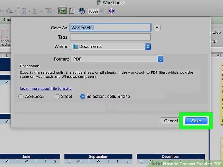 تبدیل فایل اکسل به PDF و ذخیره ادوب آکروبات