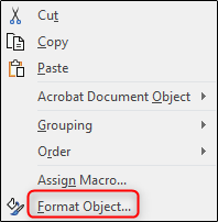 Format Object و درج فایل PDF