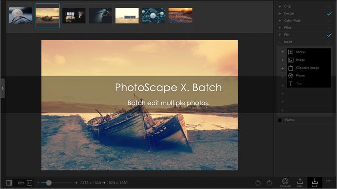 نرم‌افزار Photoscape X در سیستم عامل مک