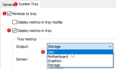 System tray و تیک CPU