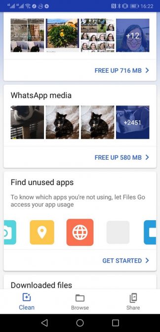 برنامه Google Files Go برای حذف عکس‌های تکراری