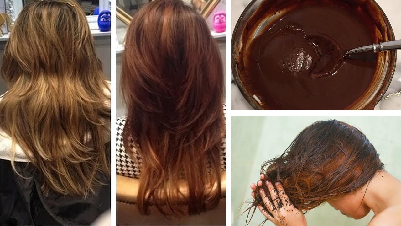 مراحل رنگ کردن مو با قهوه